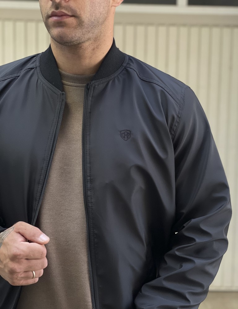 Ανδρικό μαύρο μπουφάν Bomber BC24913 φωτογραφία